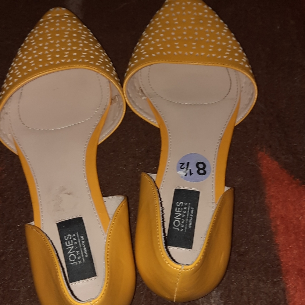 🍀3/15 Jones New York Yellow Golden Flats - Picture 3 of 8